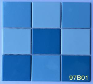 Gạch Mosaic 10x10 Men Bóng Mix Màu Xanh Biển
