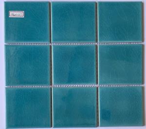 Gạch Mosaic Gốm Men Rạn 1 Lớp Màu Xanh
