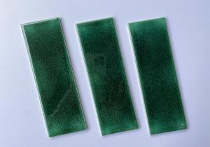 Gạch Thẻ Men Rạn Xanh Lá