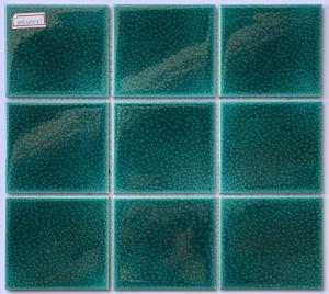 Mosaic 10x10 Men Rạn 2 Lớp Màu Xanh Lá