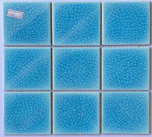 Mosaic 10x10 Men Rạn 2 Lớp Màu Xanh Ngọc