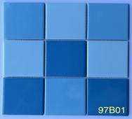 Gạch Mosaic 10x10 Men Bóng Mix Màu Xanh Biển